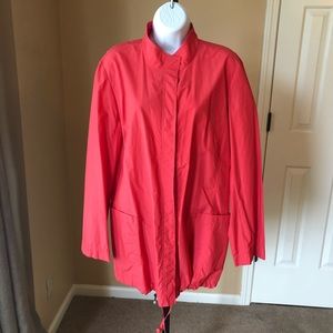 Eileen Fisher Coral Cotton Nylon 3/4 Length Jacket